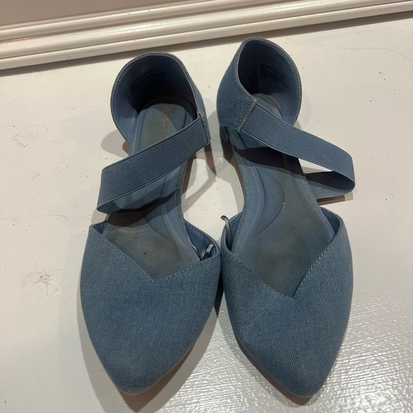 Anne Klein Blue Flats with Straps - Picture 3 of 3